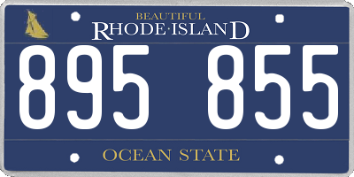 RI license plate 895855