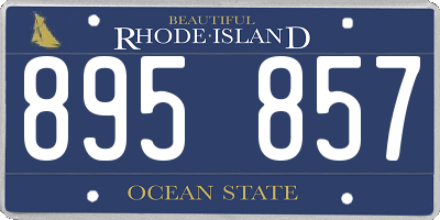 RI license plate 895857