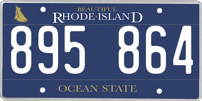 RI license plate 895864
