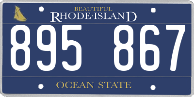 RI license plate 895867