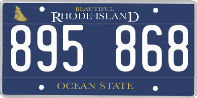 RI license plate 895868