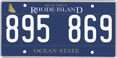 RI license plate 895869
