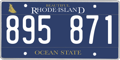 RI license plate 895871