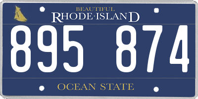 RI license plate 895874