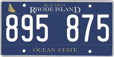 RI license plate 895875