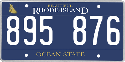 RI license plate 895876