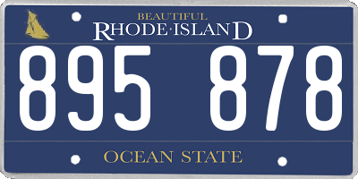 RI license plate 895878