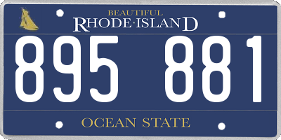 RI license plate 895881