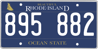 RI license plate 895882