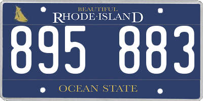 RI license plate 895883
