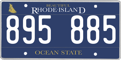 RI license plate 895885
