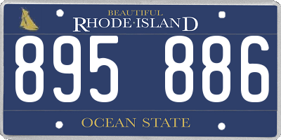 RI license plate 895886