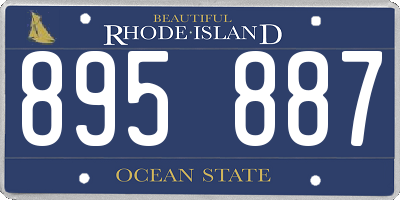 RI license plate 895887