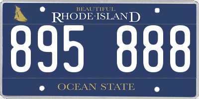 RI license plate 895888