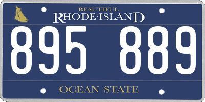 RI license plate 895889