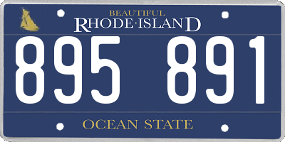 RI license plate 895891
