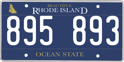 RI license plate 895893