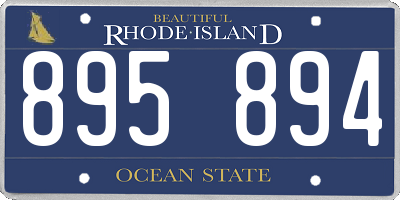 RI license plate 895894