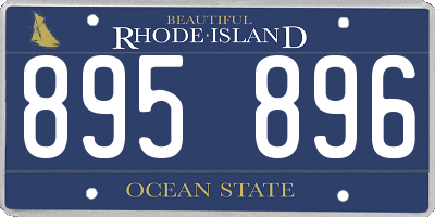 RI license plate 895896