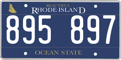 RI license plate 895897
