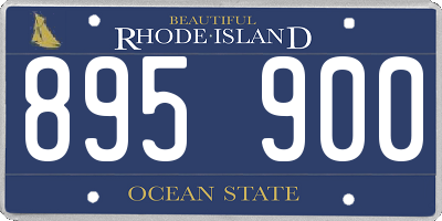 RI license plate 895900