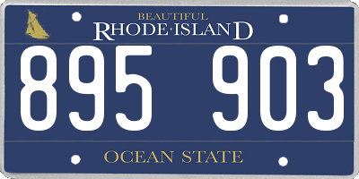 RI license plate 895903