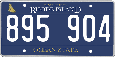 RI license plate 895904
