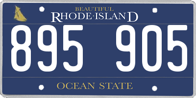 RI license plate 895905