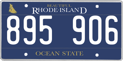 RI license plate 895906