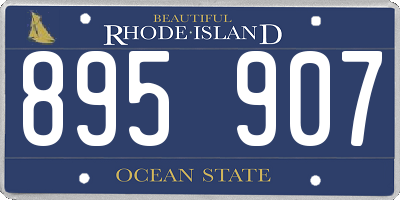 RI license plate 895907