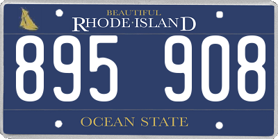 RI license plate 895908