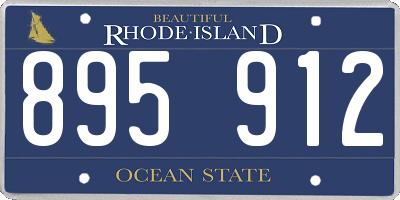 RI license plate 895912