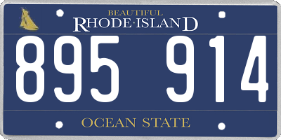 RI license plate 895914