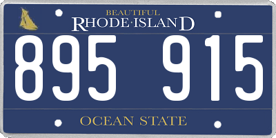 RI license plate 895915