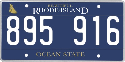 RI license plate 895916