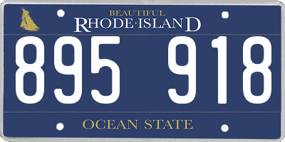 RI license plate 895918