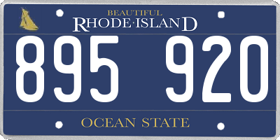 RI license plate 895920