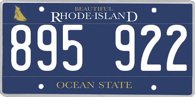 RI license plate 895922