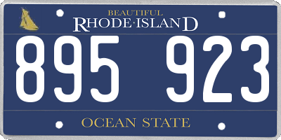 RI license plate 895923