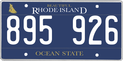 RI license plate 895926