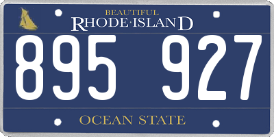 RI license plate 895927