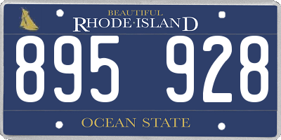 RI license plate 895928