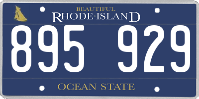 RI license plate 895929