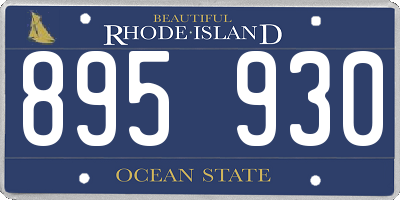 RI license plate 895930