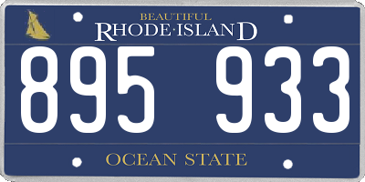 RI license plate 895933