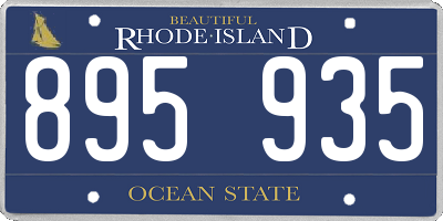 RI license plate 895935