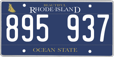 RI license plate 895937