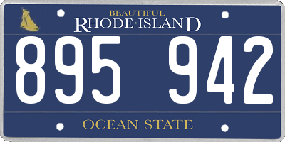 RI license plate 895942