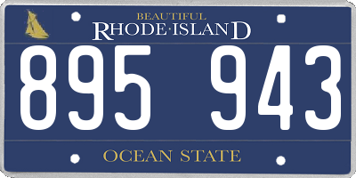 RI license plate 895943