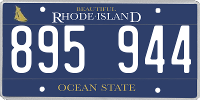 RI license plate 895944